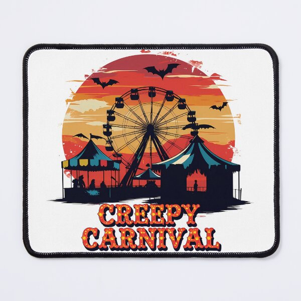 Item preview, Creepy Carnival – Retro Haunted Circus Halloween Sunset Illustration designed and sold by LoliDesignShop.