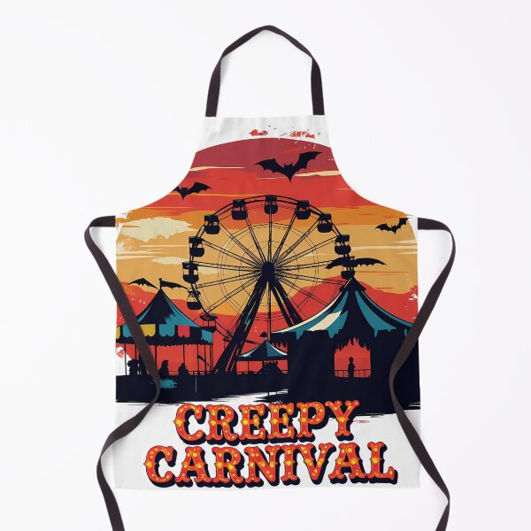 Item preview, Creepy Carnival – Retro Haunted Circus Halloween Sunset Illustration designed and sold by LoliDesignShop.