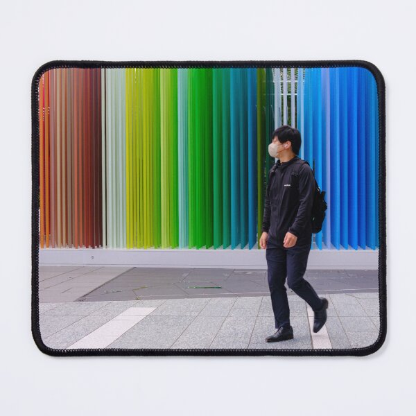 Item preview, Lone salaryman passing by the “100 Colors No. 53” art installation at Takanawa Gateway Station in Tokyo, Japan designed and sold by Pix4Japan.