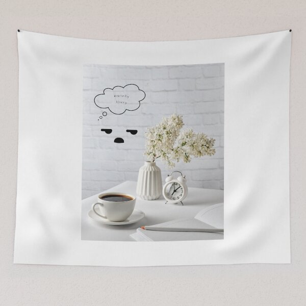 Item preview, Mentally Blurry – Minimal Quirky Graphic, Relatable Art Print designed and sold by mintmono-studio.