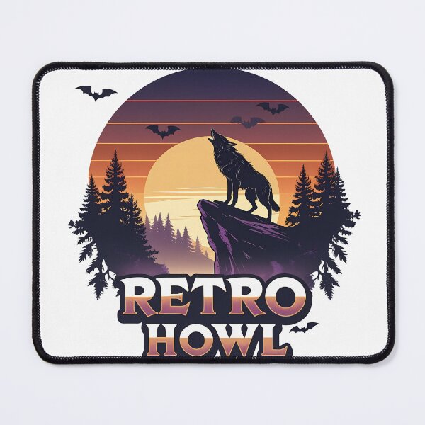 Item preview, Retro Howl – Werewolf Halloween Sunset Gothic Vintage Illustration designed and sold by LoliDesignShop.