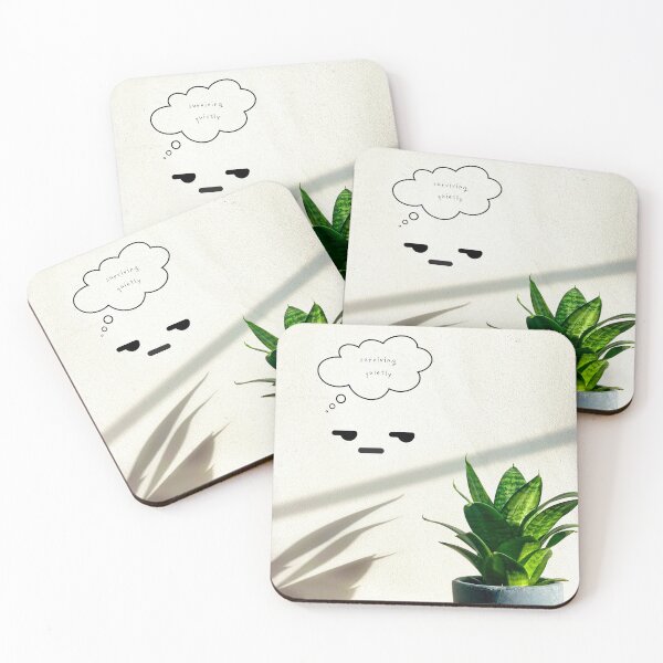 Item preview, Surviving Quietly – Minimal Mood Graphic, Gentle Humor Design designed and sold by mintmono-studio.