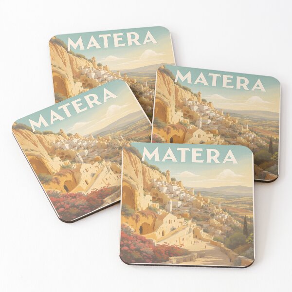 Item preview, Matera Italy Retro Travel Poster designed and sold by kacperartdesign.