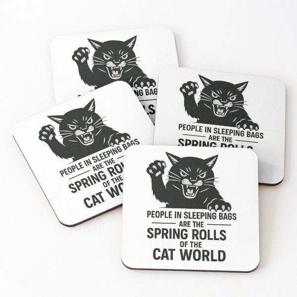 Artikelvorschau, Lustiges Katzen-Camping-T-Shirt – Menschen in Schlafsäcken sind die Frühlingsrollen der Katzenwelt entworfen und verkauft von Neon Nightmare.