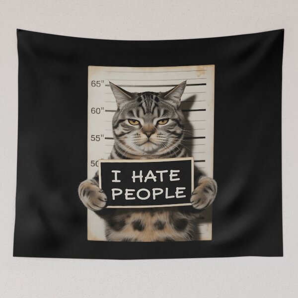Item preview, I Hate People Cat designed and sold by KarimSoCute.