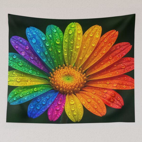 Item preview, Rainbow flower in the morning dew designed and sold by Sigtrix.