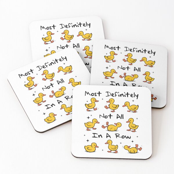Item preview, Most Definitely Not All In A Row Yellow Duck designed and sold by KarimSoCute.