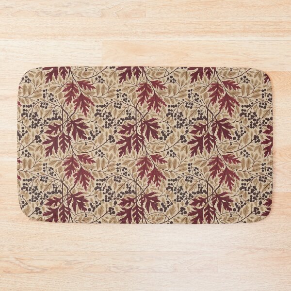 Item preview, Autumn Oak and Maple Leaves in William Morris Style designed and sold by Tamas Das.