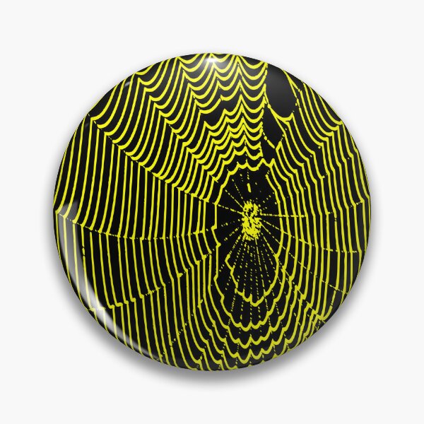 Item preview, Artistic Halloween Spider Cobweb Doodle In Yellow  designed and sold by taiche.