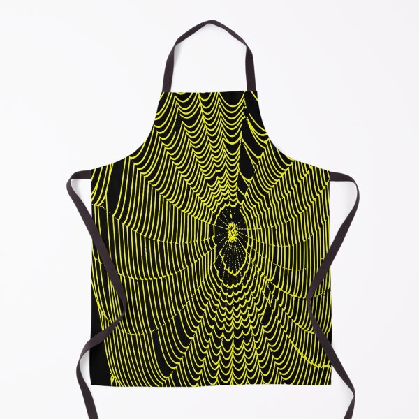 Item preview, Artistic Halloween Spider Cobweb Doodle In Yellow designed and sold by taiche.