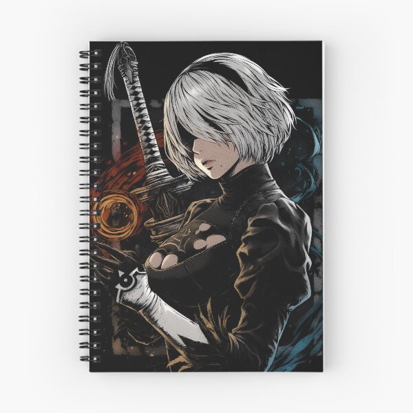 Item preview, 2B Nier Cybernetic Android Warrior Fan Art - Futuristic Blade Maiden Graphic Tee Design designed and sold by Senpaiwaves.