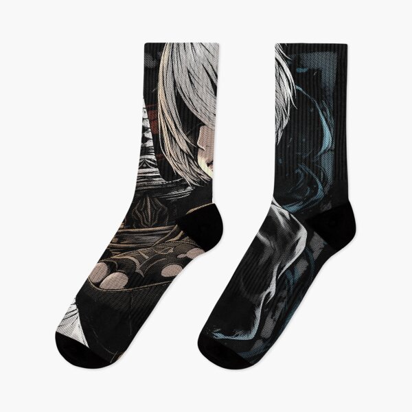 Item preview, 2B Nier Cybernetic Android Warrior Fan Art - Futuristic Blade Maiden Graphic Tee Design designed and sold by Senpaiwaves.