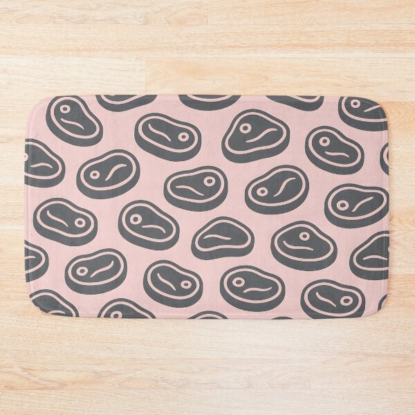 Item preview, Steak Meat Seamless Pattern on Pink designed and sold by SassyArtistry.