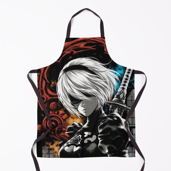Item preview, 2B Nier Cybernetic Android Warrior Fan Art - Futuristic Blade Maiden Graphic Tee Design designed and sold by Senpaiwaves.