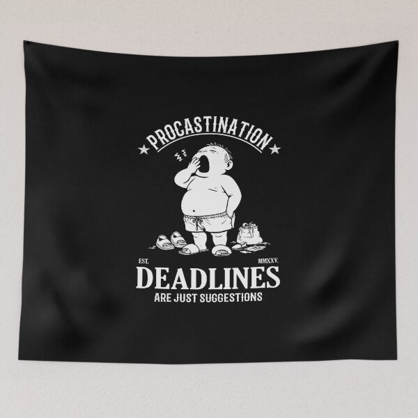 Item preview, Funny Procrastination Postponement Design designed and sold by RetroMaritalArt.