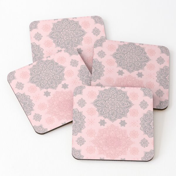 Item preview, Pink and Grey Mandala Seamless Pattern designed and sold by SassyArtistry.