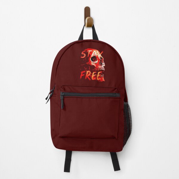 Item preview, Red Skull “Stay Free” – Gothic Punk Rebel Design designed and sold by VikArtStudio.