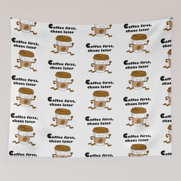 Item preview, coffee first chaos later designed and sold by A&O Boutique.