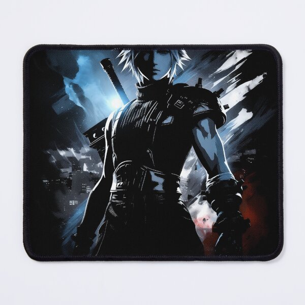 Item preview, Cloud Spiky-Haired Swordsman - Cyberpunk Mercenary Graphic Tee Design designed and sold by Senpaiwaves.