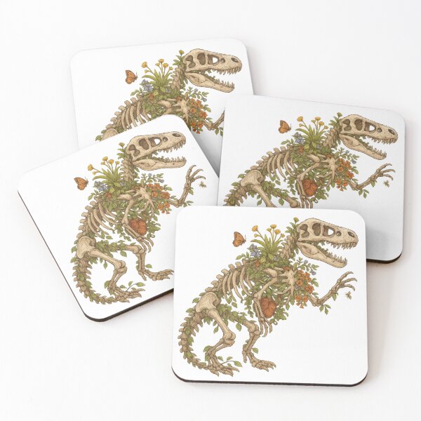 Item preview, Floral Tyrant – Botanical T. Rex Skeleton designed and sold by Neon Nightmare.