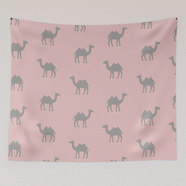 Item preview, Grey Camel Seamless Pattern on Pink designed and sold by SassyArtistry.