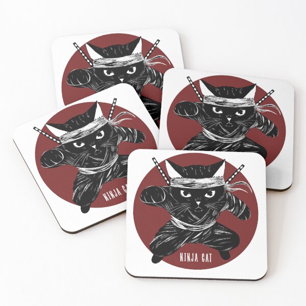 Item preview, Ninja cat with katana designed and sold by tobesreew.