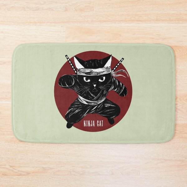 Item preview, Ninja cat with katana designed and sold by tobesreew.