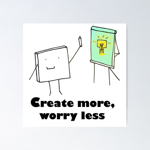 Item preview, Create more, worry less designed and sold by A&O Boutique.