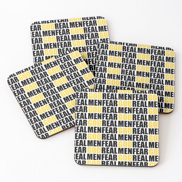 Item preview, "Real Men Fear God Bold Christian Faith Inspirational Text Graphic Design" designed and sold by artworkathome.