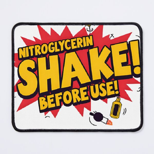 Item preview, “Nitroglycerin – Shake Before Use! Comic Explosion of Humor” designed and sold by RAKO13.