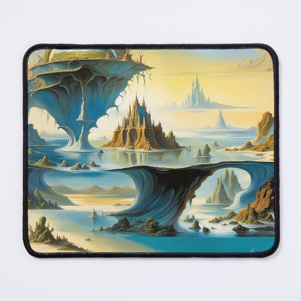 Item preview, Nature’s Dream Surreal Art T-Shirt – Fantasy Ocean Landscape Tee designed and sold by artmanikin.