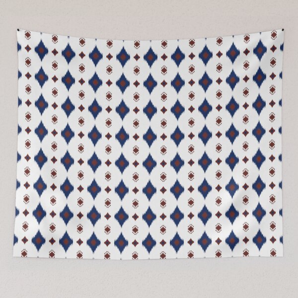 Item preview, Blue and red Geometric Ikat Seamless Pattern designed and sold by Onulodesign.
