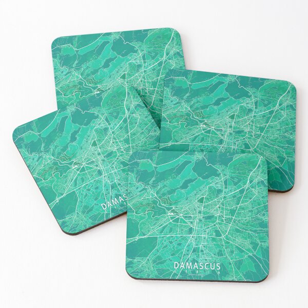 Item preview, Damascus City Map of Syria - Watercolor designed and sold by deMAP.
