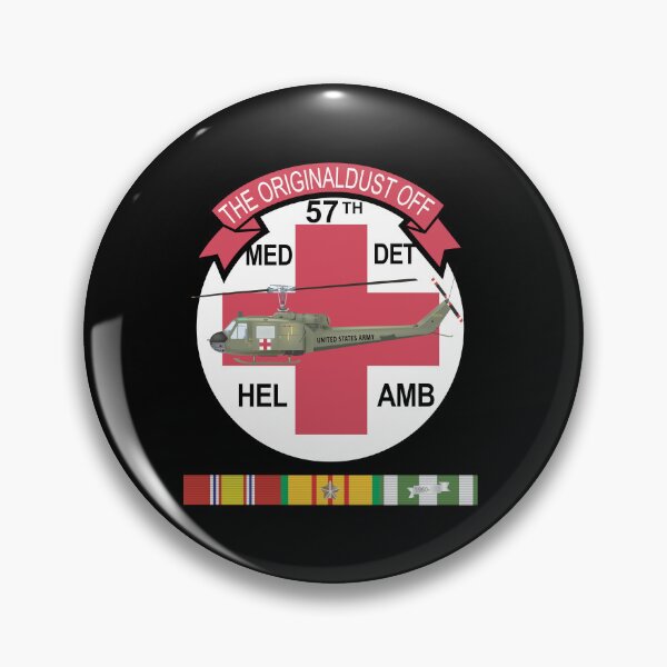 Item preview, Army - 57th Medical Co - Original Dustoff - Vietnam w Pilot Wings w VN SVC X 300 designed and sold by Military Insignia Products.