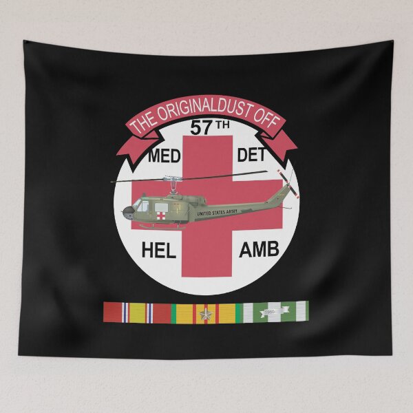 Item preview, Army - 57th Medical Co - Original Dustoff - Vietnam w Pilot Wings w VN SVC X 300 designed and sold by Military Insignia Products.