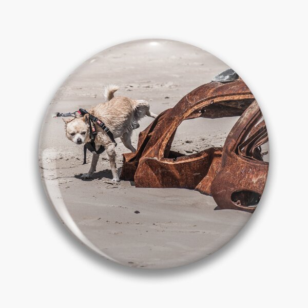 Item preview, Strahan Beach Piss-Take - Cheeky Dog Marks Rusty Wreck designed and sold by taspaul.