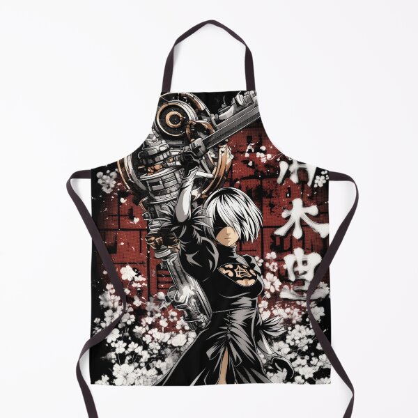 Item preview, 2B Nier Cybernetic Android Warrior Fan Art - Futuristic Blade Maiden Graphic Tee Design designed and sold by Senpaiwaves.