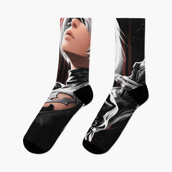 Item preview, 2B Nier Cybernetic Android Warrior Fan Art - Futuristic Blade Maiden Graphic Tee Design designed and sold by Senpaiwaves.