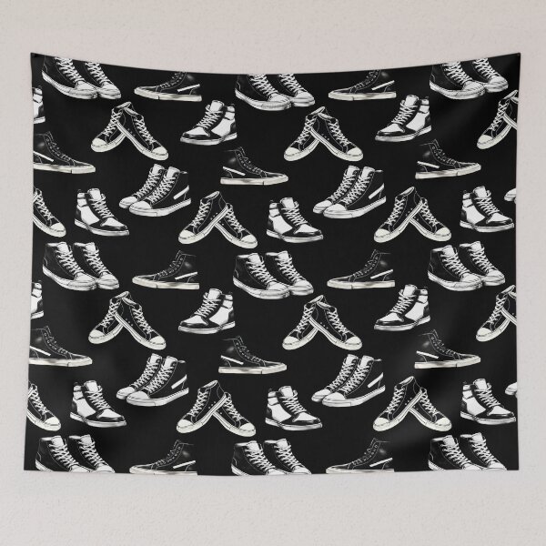 Item preview, Black and White Sneakers | Vintage Aesthetic designed and sold by UnhingedBird.