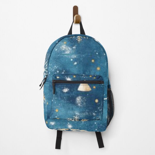 Artikelvorschau, Wunderliches Weihnachtsmuster in Weiß und Blau mit Schneefall im Winter – Festliches Weihnachtsdesign entworfen und verkauft von cocomelon168.