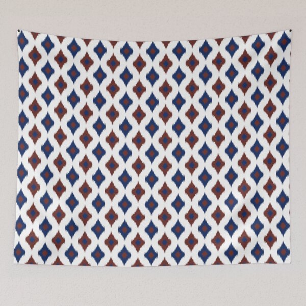 Item preview, Blue and red Geometric Ikat Seamless Pattern designed and sold by Onulodesign.