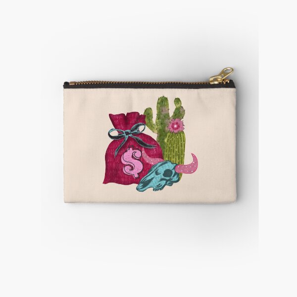 Item preview, Money Bag with Cacti and Bull Skull designed and sold by pinkyfish1010.