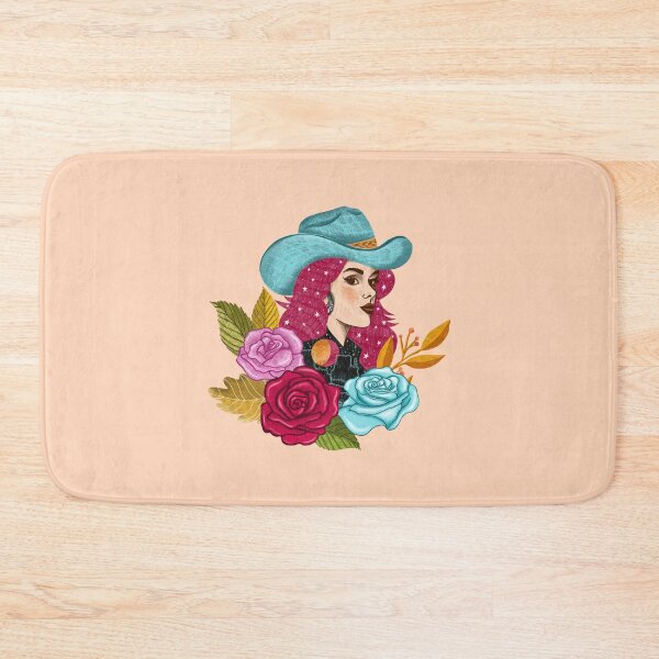 Artikelvorschau, Buntes Cowgirl mit Rosen entworfen und verkauft von pinkyfish1010.