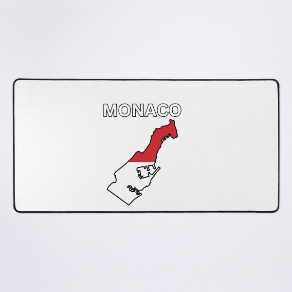 Artikelvorschau, Monaco Flagge Karte entworfen und verkauft von atomstartup.