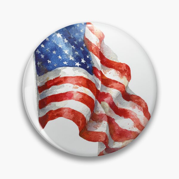 Item preview, Artistic Watercolor Waving Flag – USA designed and sold by TomiMono.