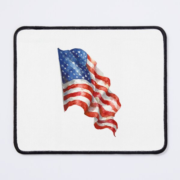 Item preview, Artistic Watercolor Waving Flag – USA designed and sold by TomiMono.