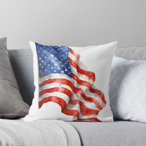 Item preview, Artistic Watercolor Waving Flag – USA designed and sold by TomiMono.