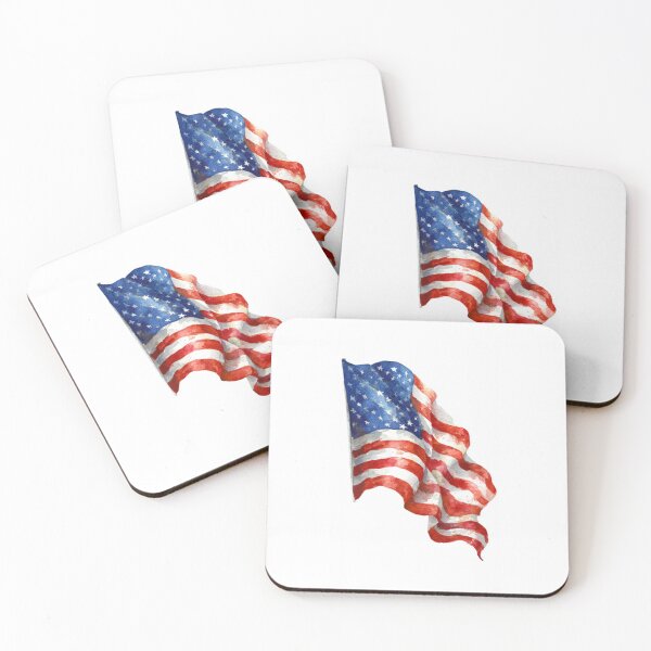 Item preview, Artistic Watercolor Waving Flag – USA designed and sold by TomiMono.