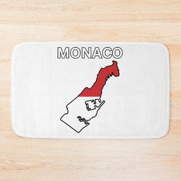 Artikelvorschau, Monaco Flagge Karte entworfen und verkauft von atomstartup.