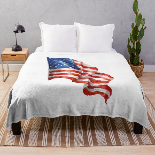 Item preview, Artistic Watercolor Waving Flag – USA designed and sold by TomiMono.